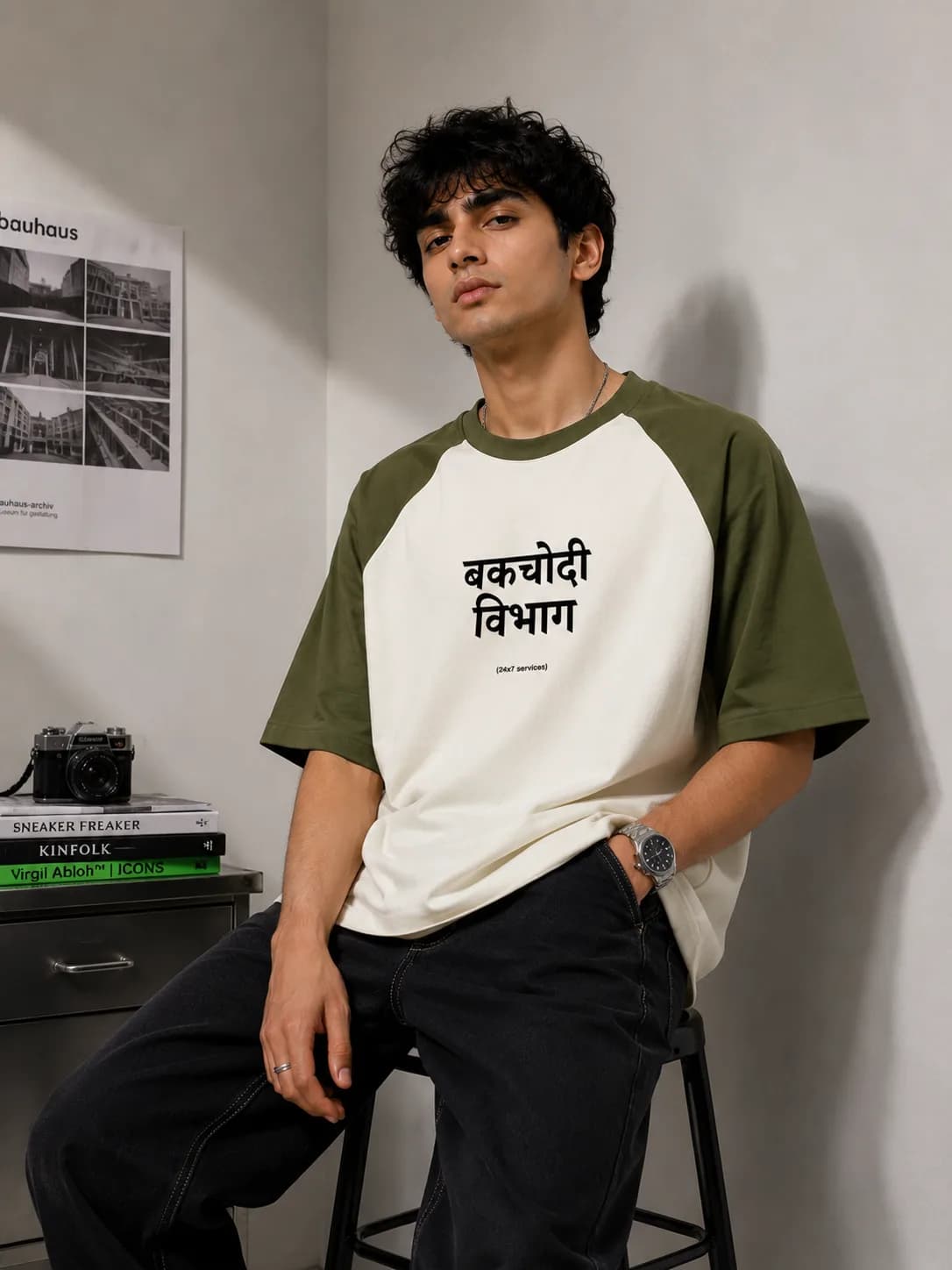 Bakchodi Vibhag Oversized Raglan Tee